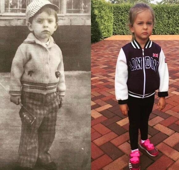 Александр Ревва сравнил свой детский снимок с фото дочери