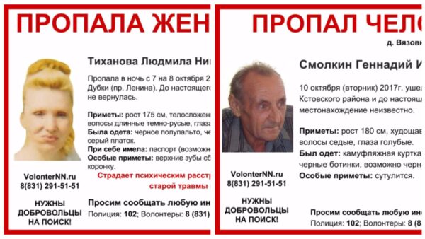В Нижегородской области разыскивают двух пропавших пенсионеров