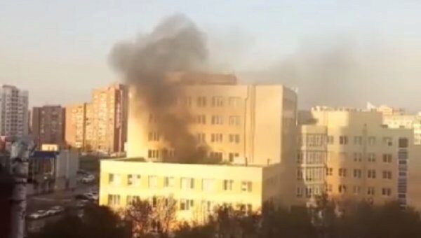 В Новокузнецке пытались потушить пожар в медицинском центре ведром