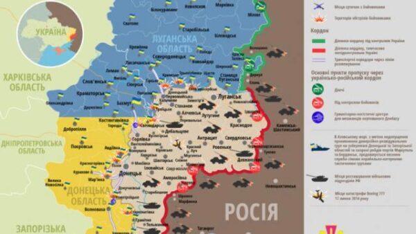 Боевики ведут прицельный обстрел позиций ВСУ: карта АТО