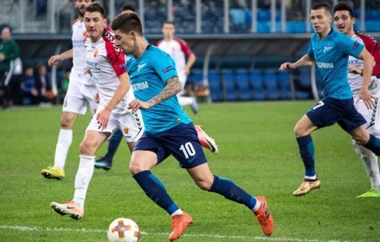 «Зенит» обыграл «Вардар» в матче 5-ого тура группового этапа Лиги Европы
