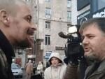 Боец АТО избил пропагандиста Коцабу: опубликовано видео