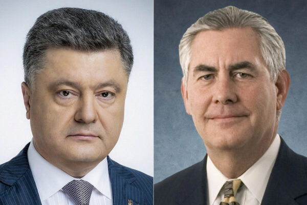 Порошенко и Тиллерсон скоординировали позиции по миссии ООН в Донбассе