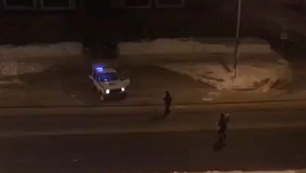 На Сахалине полиция задерживала угонщика авто снежками