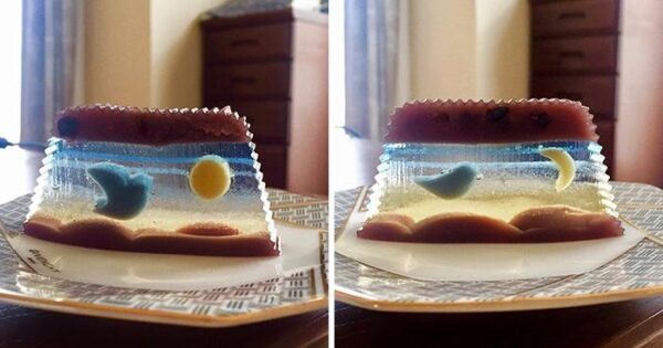 Пользователей Сети покорил японский десерт с “рисунком” внутри