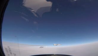 Появилось видео перехвата ВВС США российских истребителей над Балтией