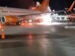 В Сеть попало видео посадки самолета в условиях урагана «Фредерик»