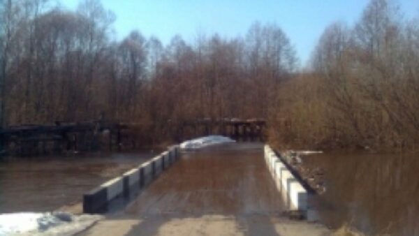 В Борском районе затопило мост через Линду