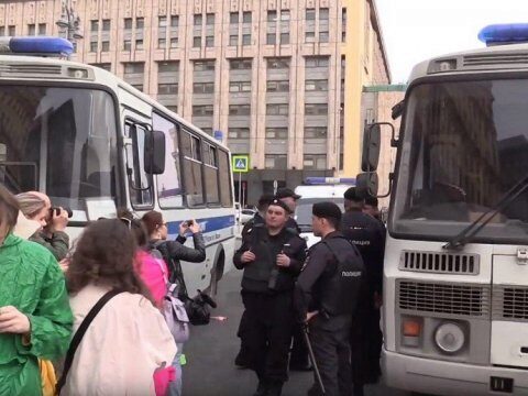 В Москве задержали участников акции в защиту Telegram