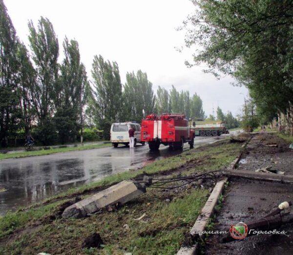 В оккупированной Горловке из-за крупной аварии перекрыли трассу (Фото)
