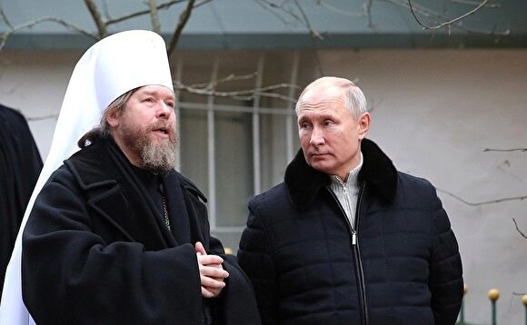 Путин посетил Свято-Успенский Псково-Печерский монастырь