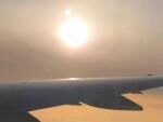 Пассажиры самолета увидели «второе солнце» в небе