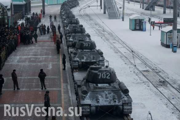 Эшелон с легендарными Т-34 прибыл в Новосибирск (ФОТО)