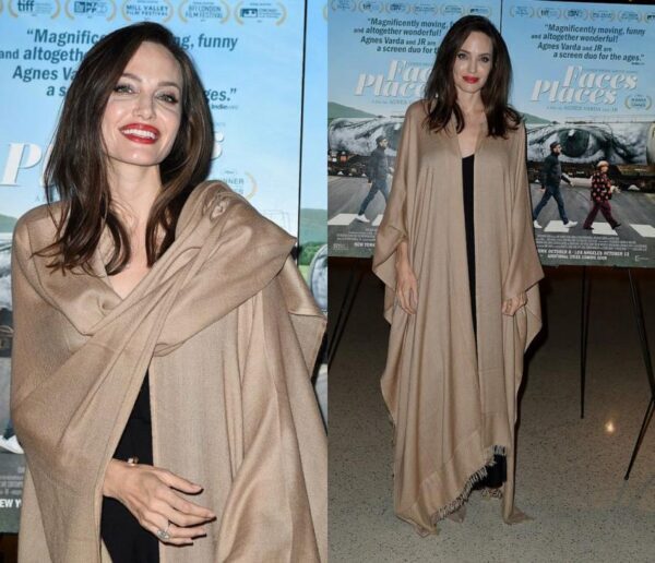 Анджелина Джоли пришла на премьеру фильма в мешковатой накидке