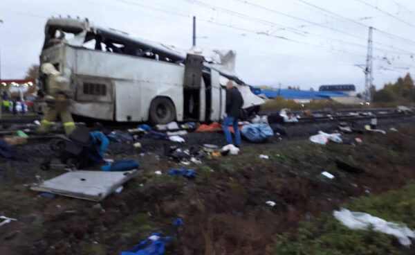 Число жертв столкновения автобуса и поезда под Владимиром увеличилось до 21 человека