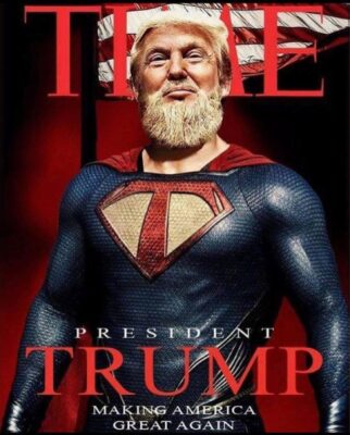 Сын Трампа опубликовал фото отца в образе Супермена