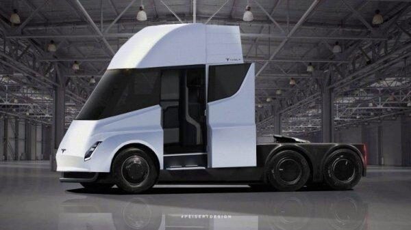 В Сети повились изображения грузовика Tesla Semi