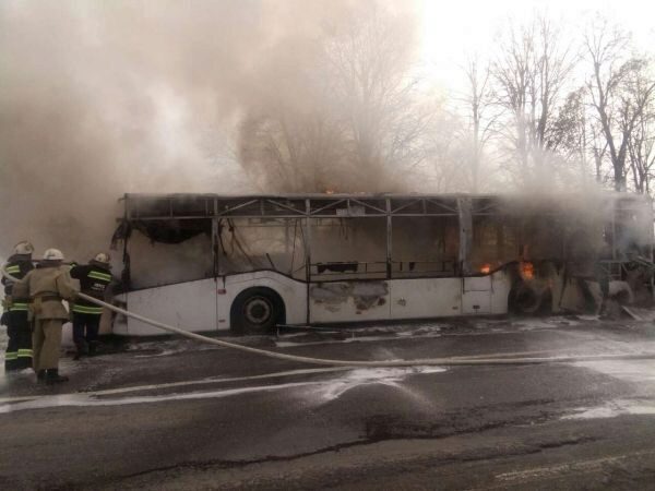 В Винницкой области зажегся автобус в период движения