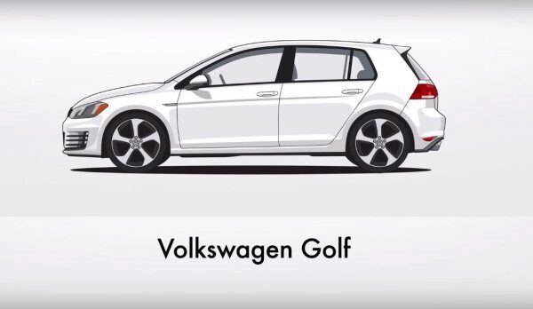 История легендарного Volkswagen Golf представлена в 1,5-минутном ролике