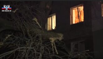 Появилось жуткое видео последствий вечернего обстрела Донецка