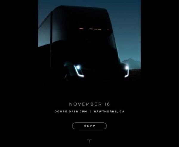 Tesla обнародовала тизер своего «электрический грузовик»