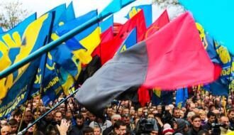 В Закарпатье активисты пытались сжечь флаг Венгрии