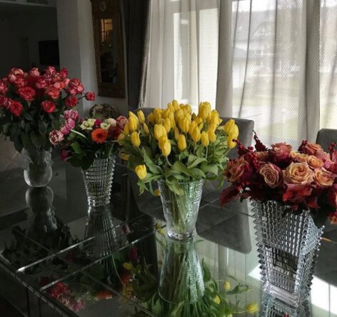 Яна Рудковская порадовала поклонников разнообразием живых цветов в доме