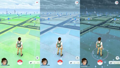 Игровой процесс Pokemon Go будет реагировать на погодные изменения