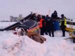 Момент падения пассажирского самолета в России попал на видео