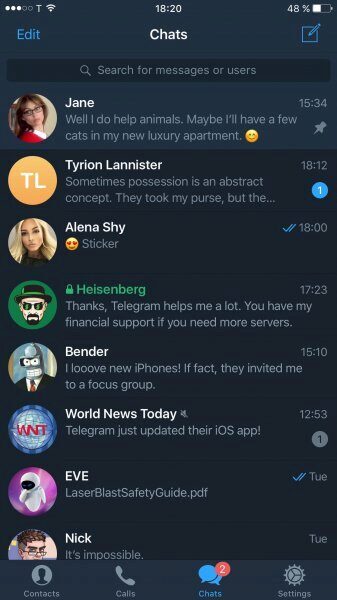 Новый Telegram X удивил своим темным дизайном и новыми возможностями