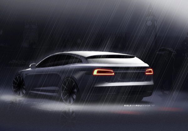 Представлены эскизы электрического универсала на базе Tesla Model S