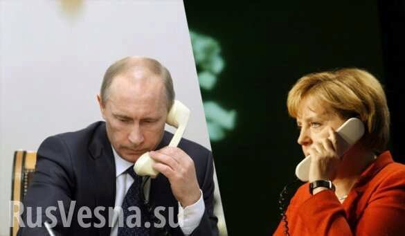 Путин обсудил с Меркель вывод российских офицеров из СЦКК в Донбассе