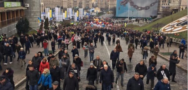 В МВД назвали число участников акции Саакашвили