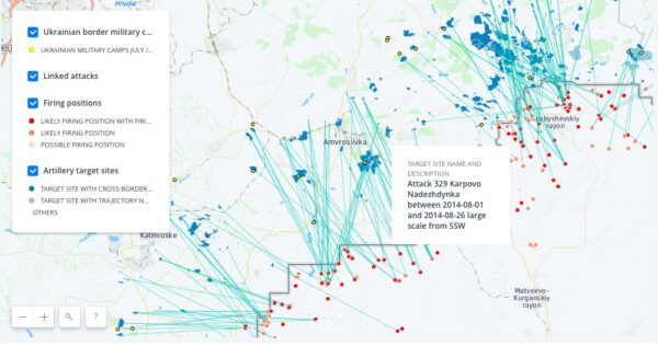 Карта обстрелов территории россии