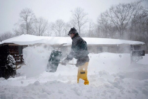 В штате Пенсильвания выпало рекордное количество снега