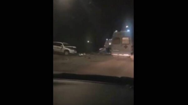 Появилось видео последствий аварии под Липецком, в которой пострадали несколько человек