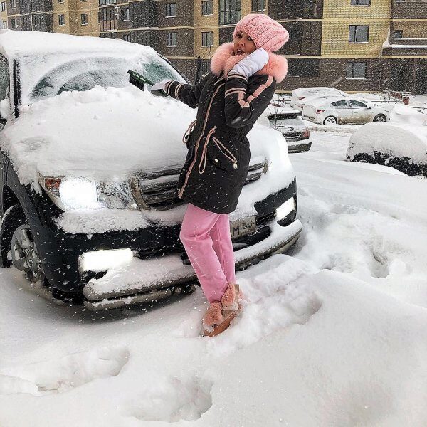 Дарья Пынзарь показала последствия снегопада в Москве