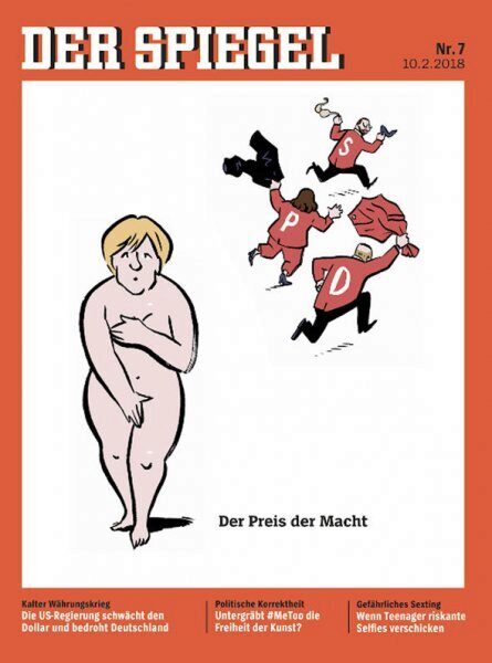 Der Spiegel высмеял голую Ангелу Меркель