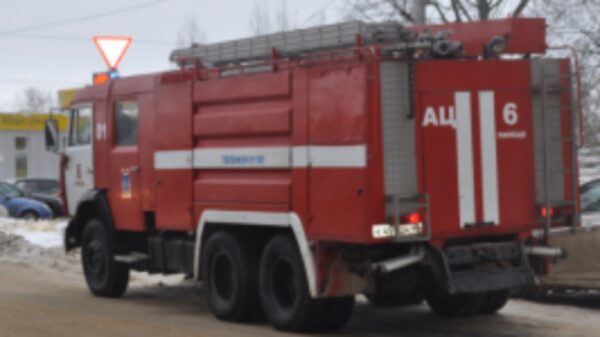 В Краснинском районе сгорел грузовик