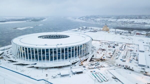 В Сети появилось новое видео со строящегося стадиона к ЧМ «Нижний Новгород»