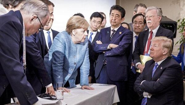 Фото Трампа и Меркель с саммита G7 взорвало информационное пространство Запада