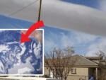 Странное поведение облаков: Через всю землю протянулась таинственная облачная линия