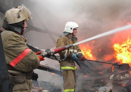 В Новосибирске на пожаре в высотке спасли беременную женщину и маленького ребенка