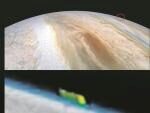 Над Юпитером появился странный зеленый прямоугольник