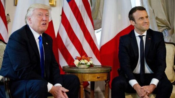 Президенты Франции и США встретились в Елисейском дворце