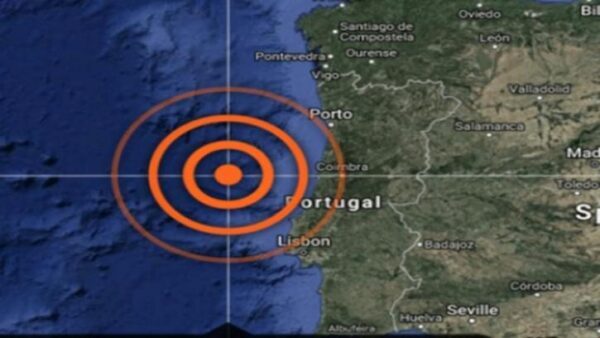 Сильное землетресение произошло у берегов Португалии
