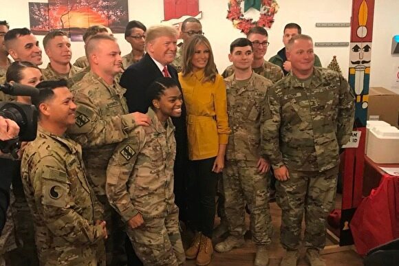 Дональд Трамп тайно прилетел в Ирак, чтобы поздравить военнослужащих США с Рождеством