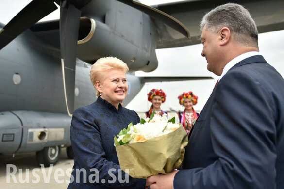 Грибаускайте прилетела «поддержать Украину» (ФОТО, ВИДЕО)