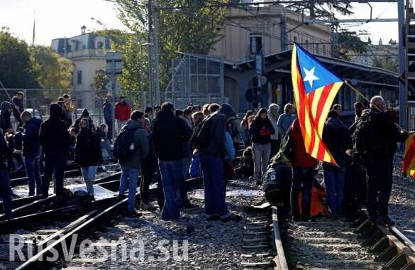 Каталонские сепаратисты захватыват пропускные пункты на дорогах Испании