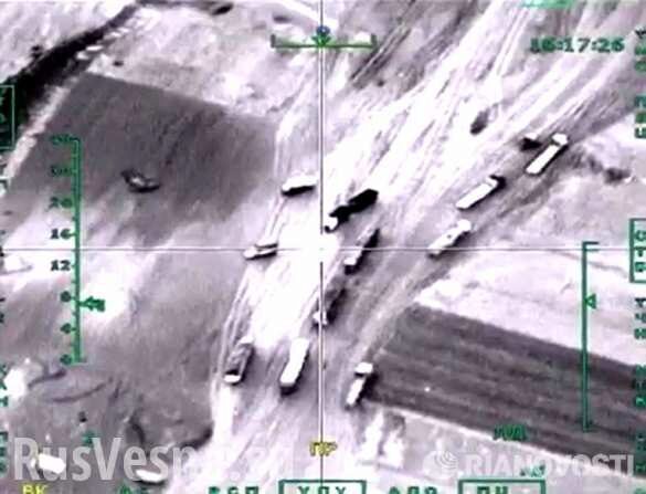 ВАЖНО: ВКС России следят за подозрительными автоколоннами в зоне оккупации США в Сирии (ФОТО)